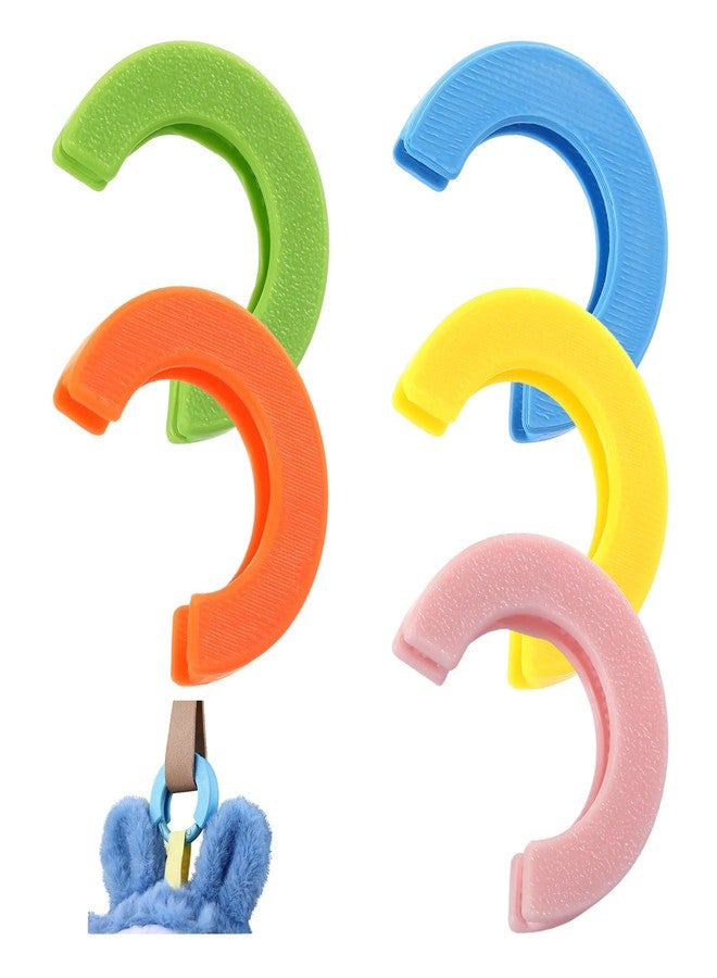 مجموعة حماية سلاسل مفاتيح الدمى متعددة الألوان من سيمجوينج، 5 قطع، لحماية الدمى مقاس 17 سم، حلقة مفاتيح 33 مم، تحافظ على قلادة الدمية القطيفة من الضياع والسرقة على الحقيبة، قفل حلقة ملون، إكسسوارات الدمى - Image 1